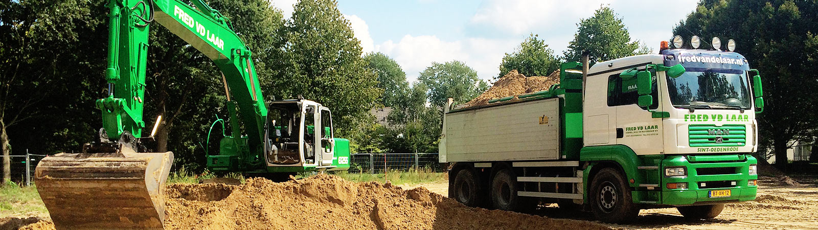 Verhuur van grondverzetmachines en minigravers door Fred van de Laar uit Sint-Oedenrode