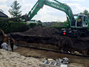 Maarheeze tuin grondwerk en straatwerk incl. bomen verplaatsen