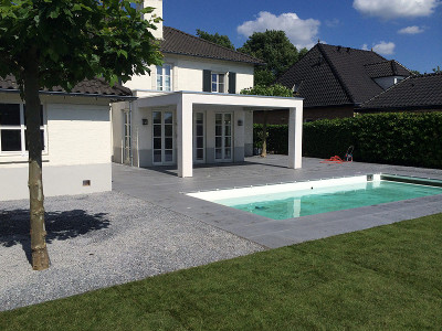 Maarheeze tuin grond-, en straatwerk incl. bomen verplaatsen